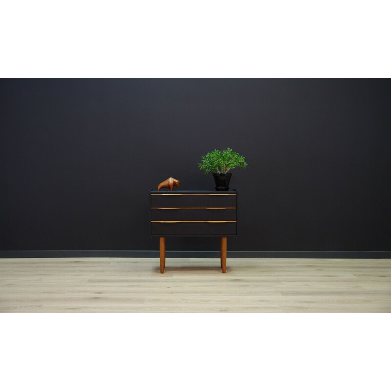 Vintage minimalist chest of drawers in teak