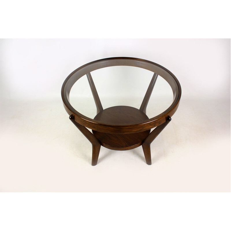 Vintage round Coffee Table by K. Koželka and A. Kropáček