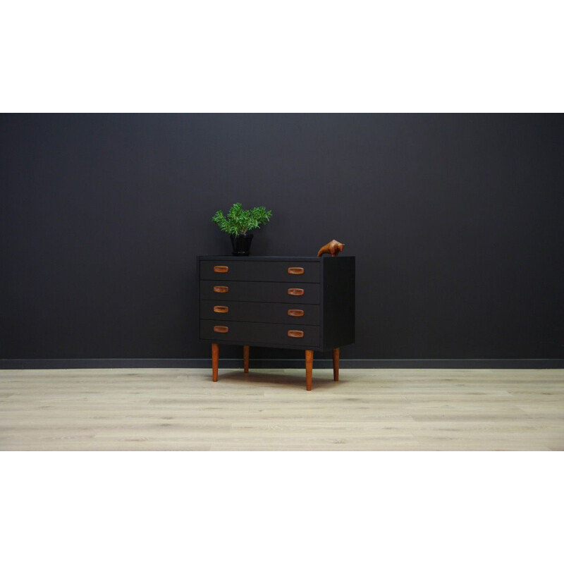 Commode danoise vintage en bois noir