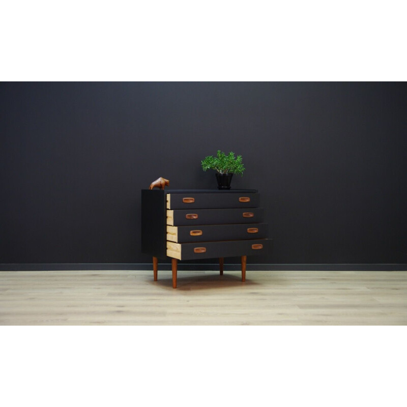 Commode danoise vintage en bois noir