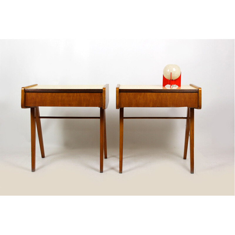 Set of 2 vintage nightstands by František Jirák