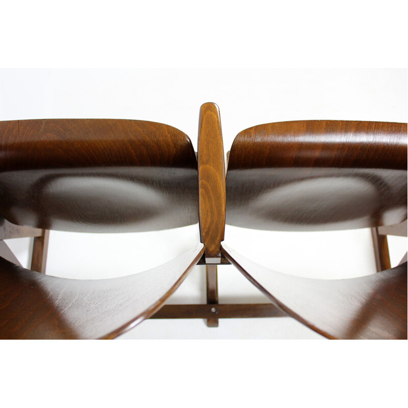 2 vintage Cinema Seaters from Ton Thonet 1960s