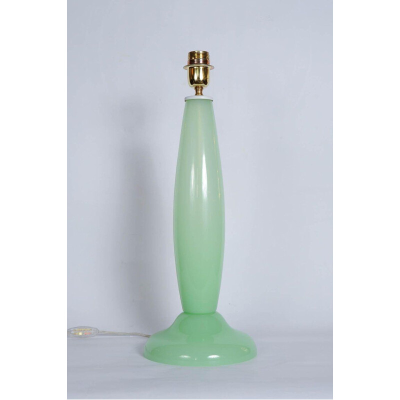 2 vintage green Murano glass lamps 1970