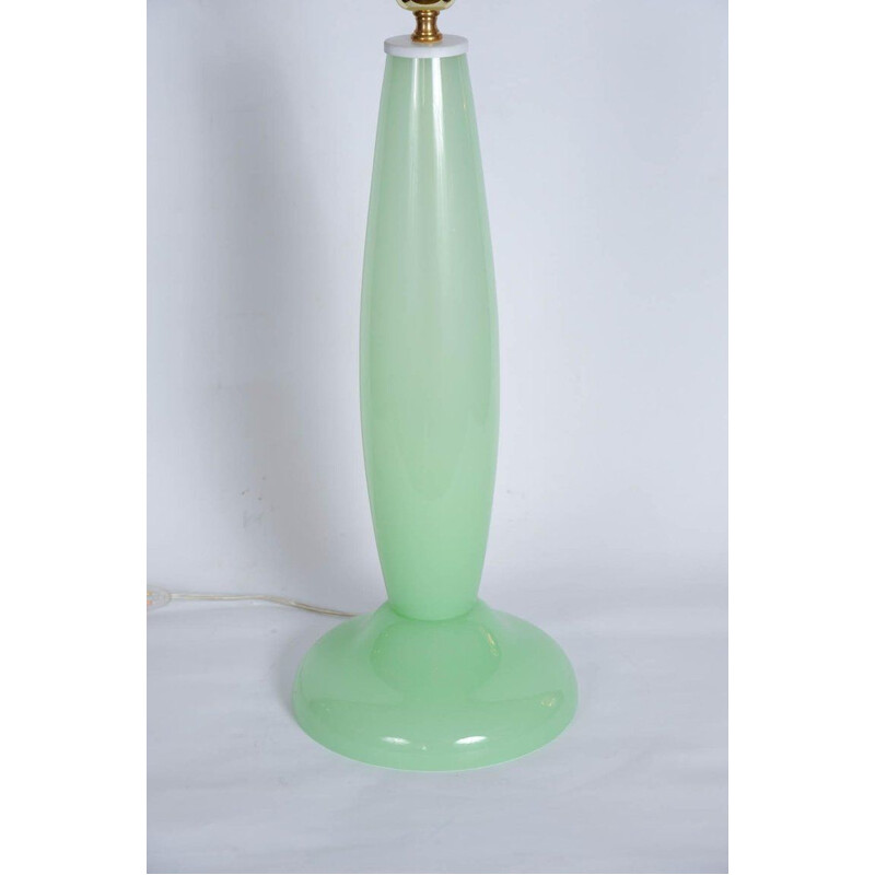 2 vintage green Murano glass lamps 1970