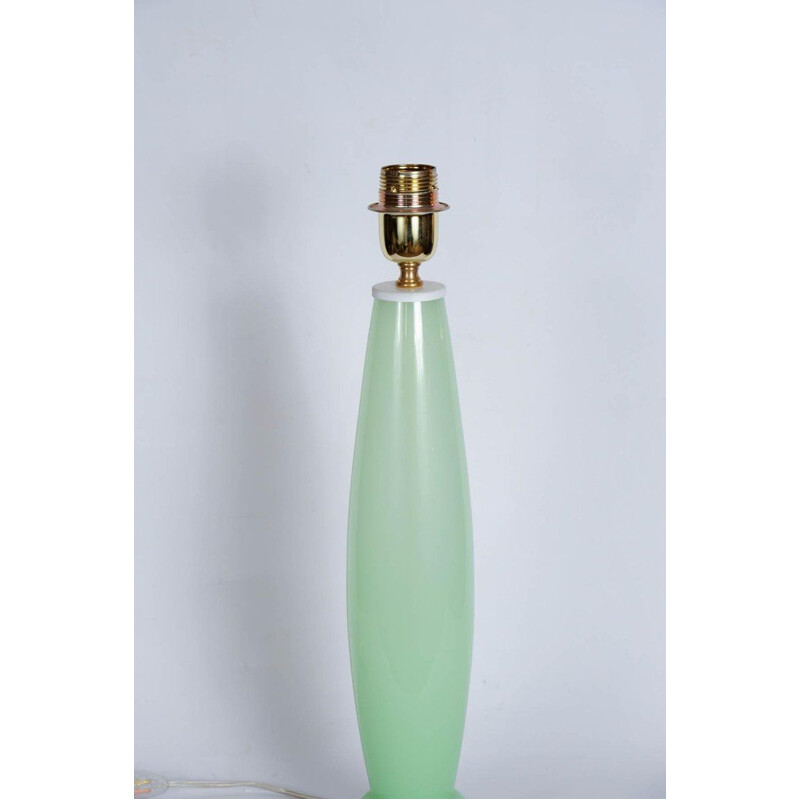2 lampes vintage vertes en verre Murano 1970