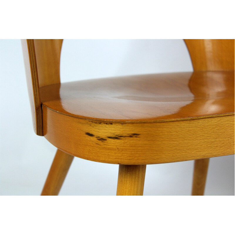 2 vintage wooden chairs by Lubomír Hofmann 1950
