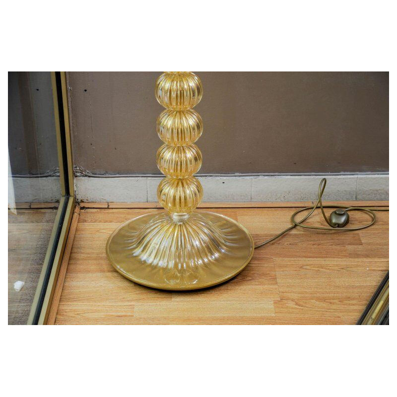 Vintage gold Murano glass lamp