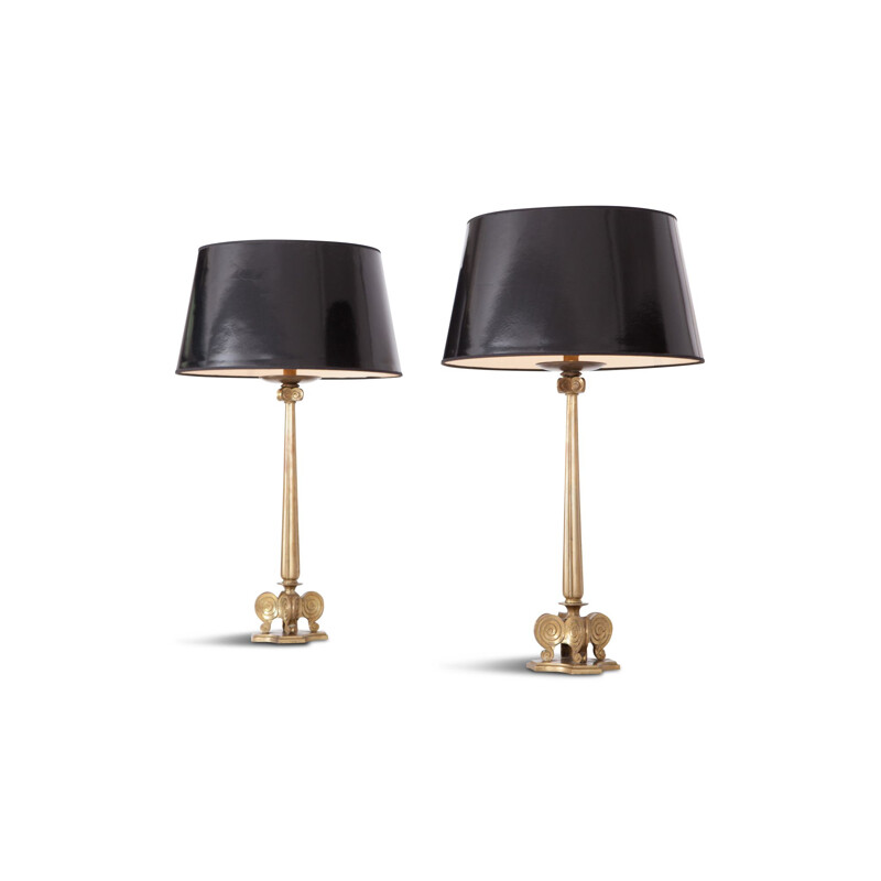 2 vintage lamps In Brass from Italy 1970