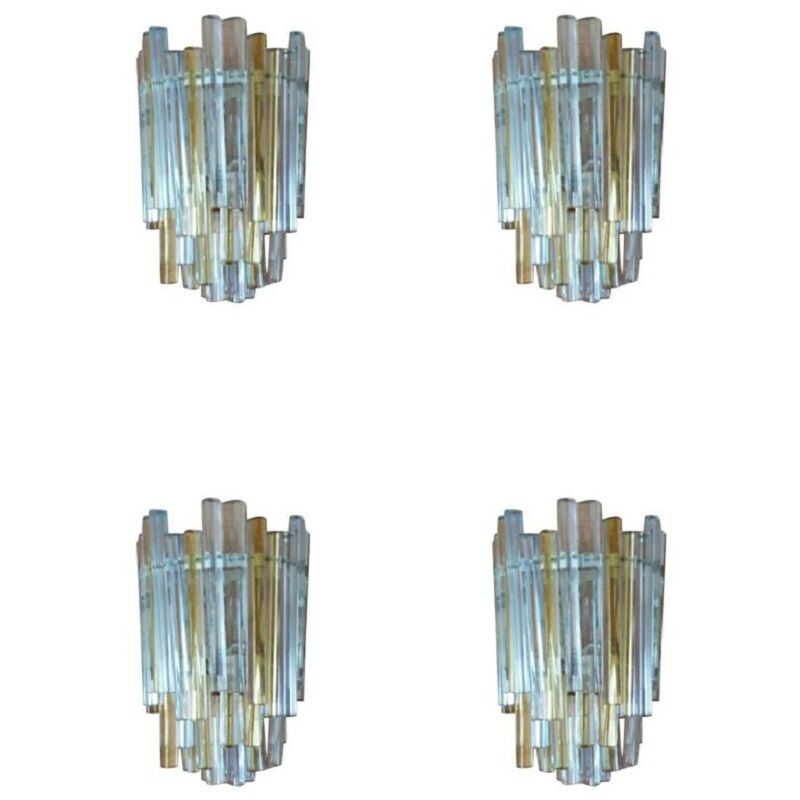 Set of 5 Carlo Scarpa vintage wall lamps 1960