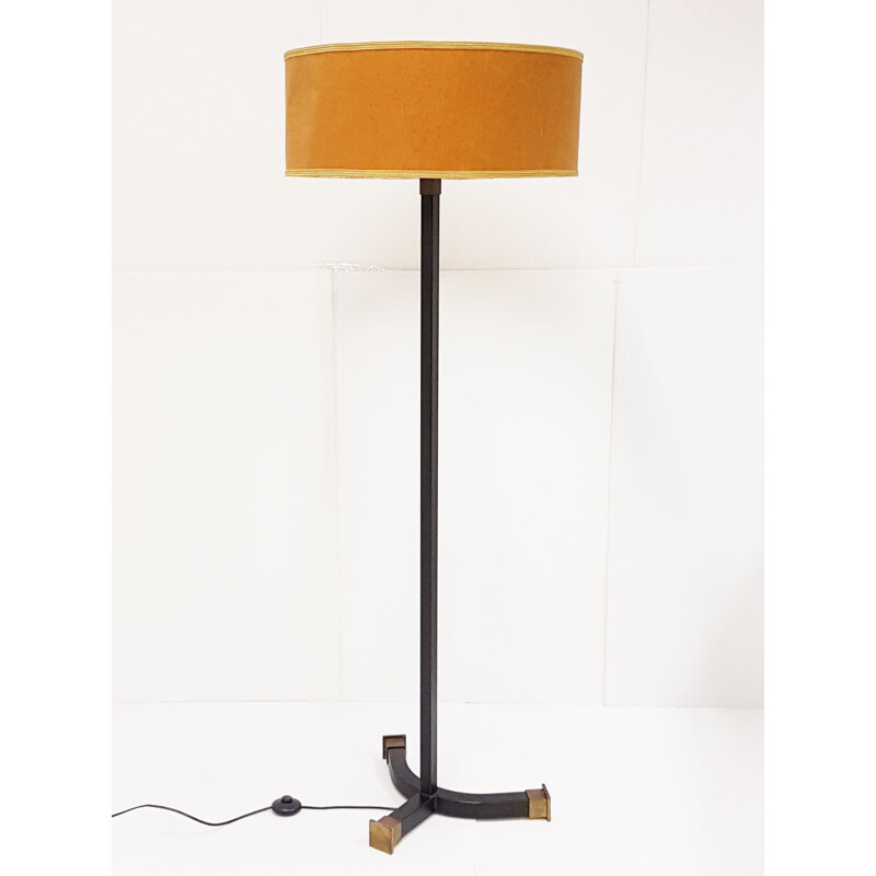 Vintage-Stehlampe in Orange, Frankreich 1960