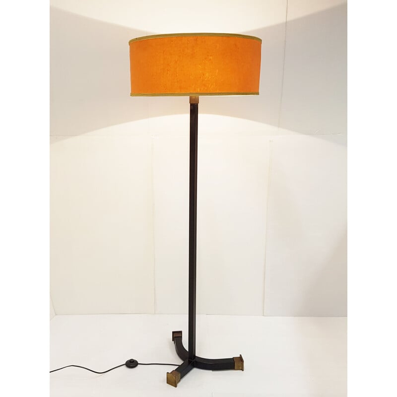 Vintage-Stehlampe in Orange, Frankreich 1960