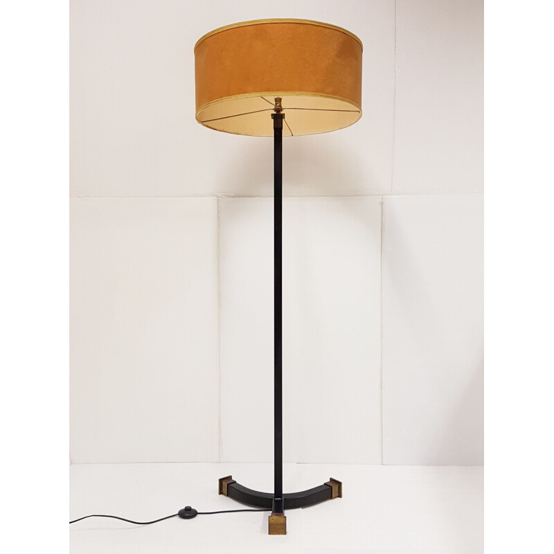 Vintage floor lamp in orange, France 1960