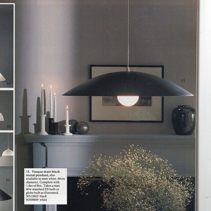 Suite de 3 plafonniers vintage Conran Design-Groupe 1980