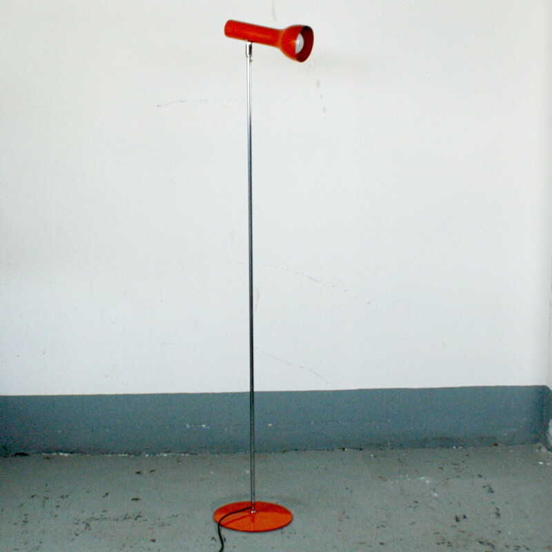 Vintage orange floor lamp by LAD Team 1966