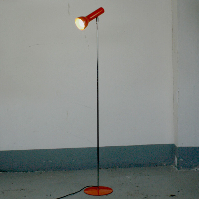 Vintage orange floor lamp by LAD Team 1966