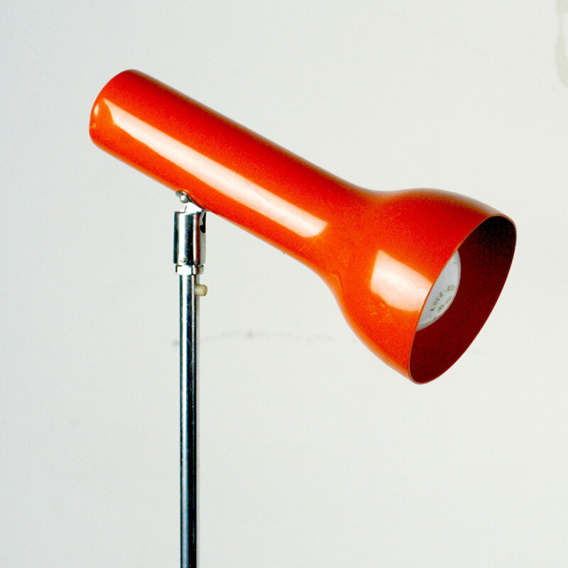 Vintage orange floor lamp by LAD Team 1966