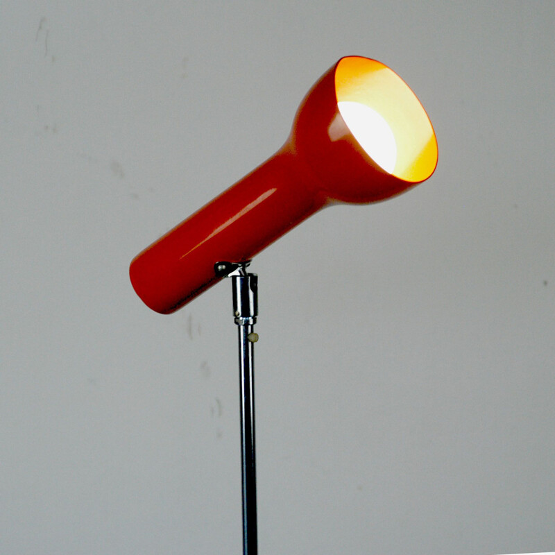 Vintage orange floor lamp by LAD Team 1966