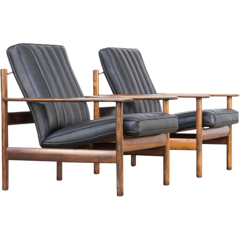 Suite de 2 fauteuils lounge vintage par Sven Ivar Dysthe pour Dokka