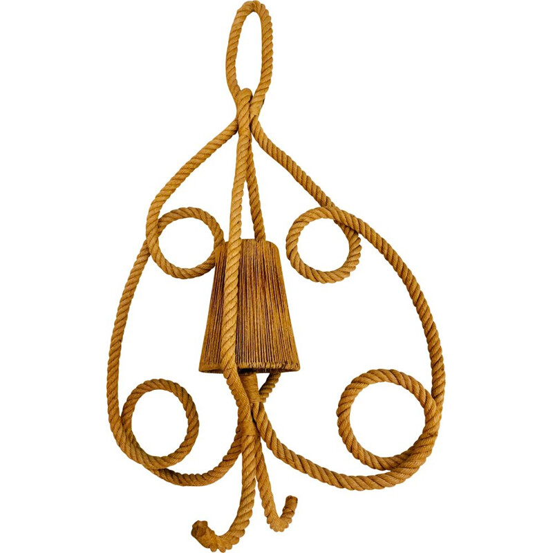 Vintage chandelier in rope