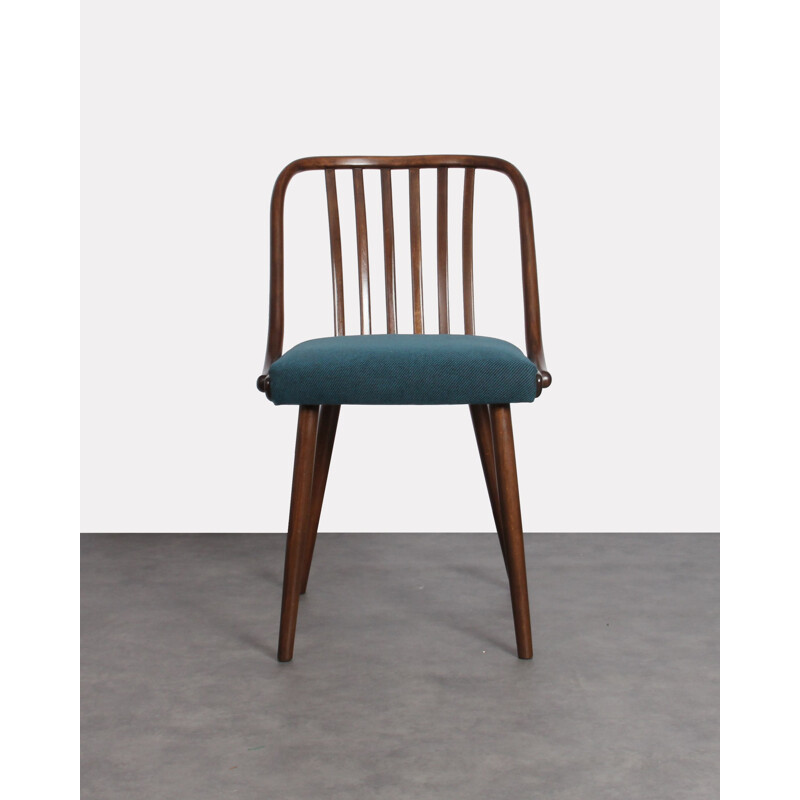 Suite de 4 chaises vintage bleues par Jitona