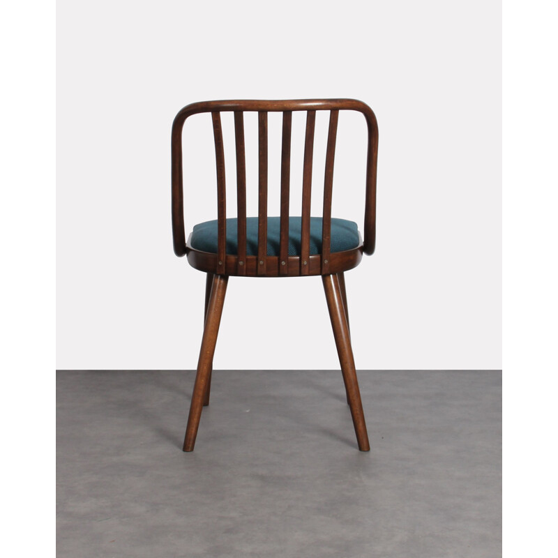 Suite de 4 chaises vintage bleues par Jitona