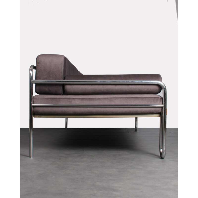 Vintage 3-seater sofa in tubular metal 