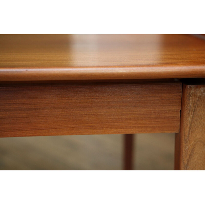 Vintage extendable Scandinavian dining table in teak