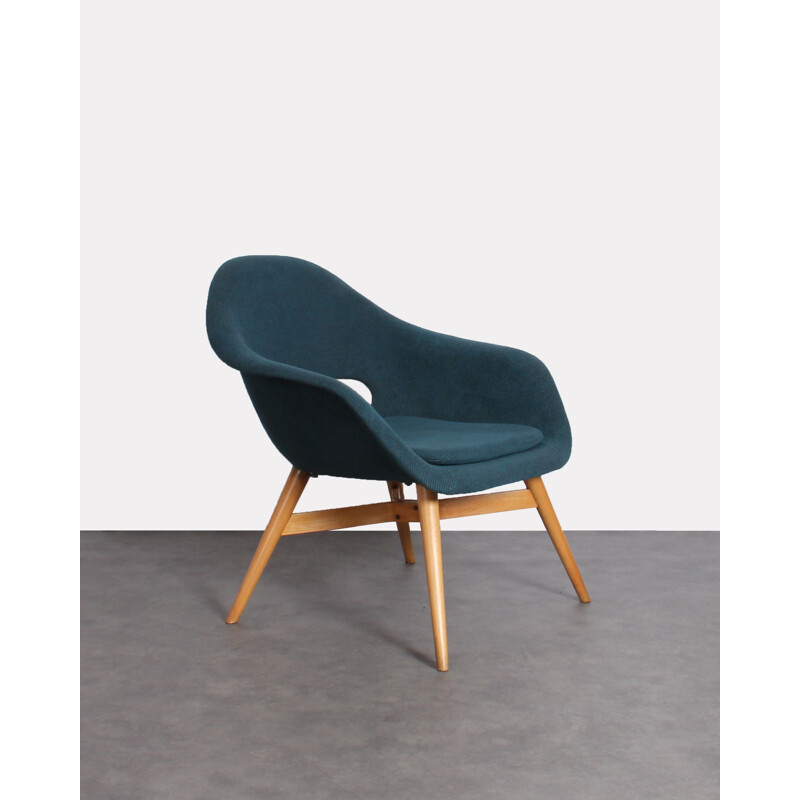 Set of 2 vintageblue armchairs by Miroslav Navratil