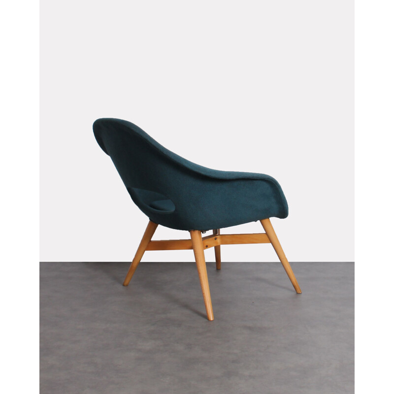 Paire de fauteuils vintage bleus par Miroslav Navratil
