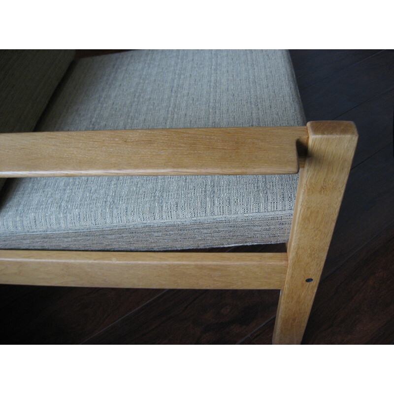 Pair of Danish armchairs in light oak - 1960s