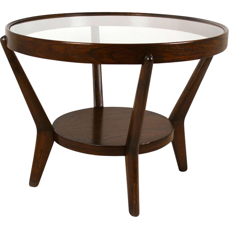 Vintage round Coffee Table by K. Koželka and A. Kropáček