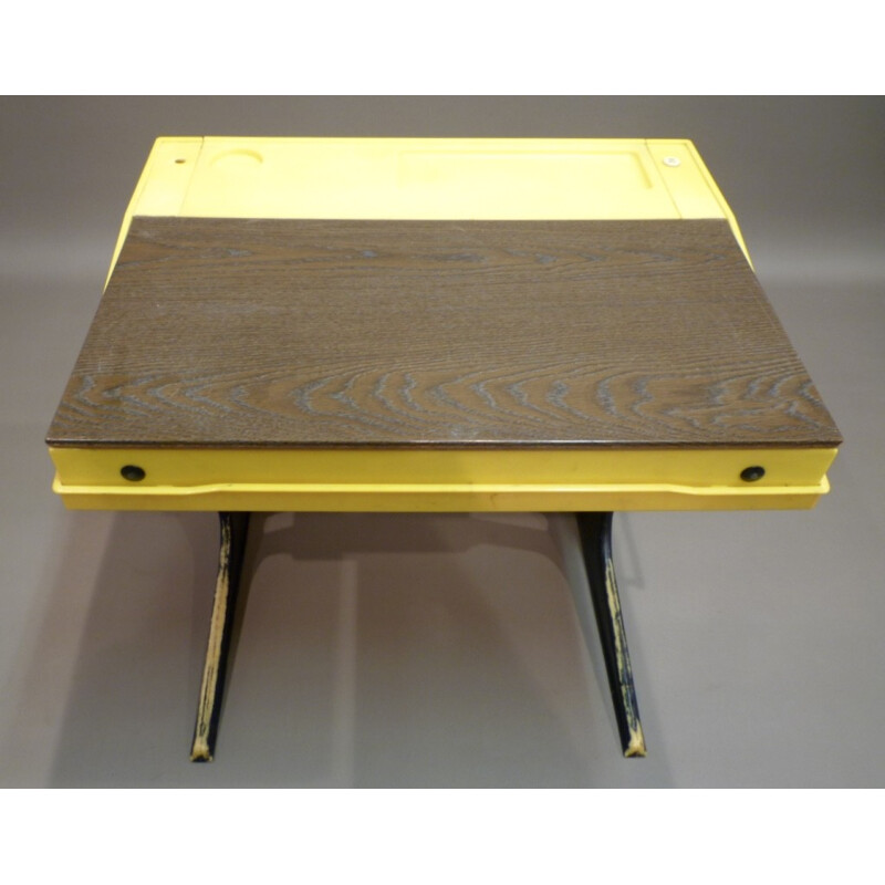 Vintage Adjustable desk in wood, edition Flototto by Luigi Colani - 1970s