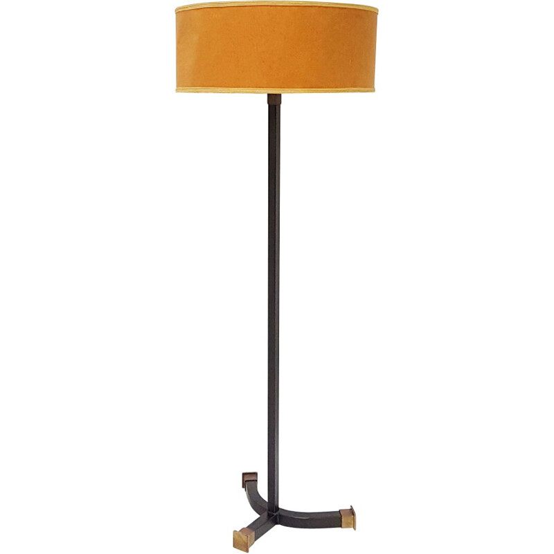 Vintage floor lamp in orange, France 1960