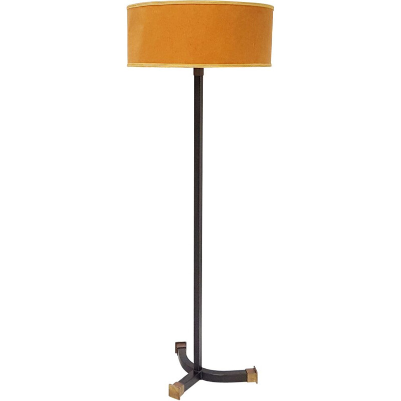 Vintage vloerlamp in oranje, Frankrijk 1960