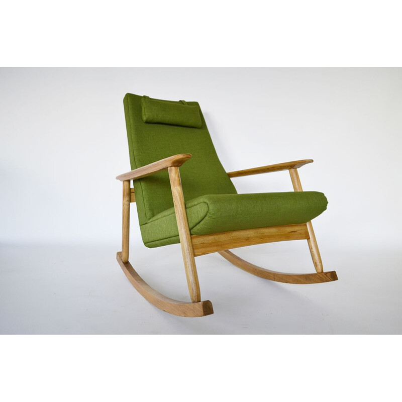 Vintage rocking chair "Ąžuolas" by Valerija Ema Cukermanienė for Vilniaus Baldų Kombinatas