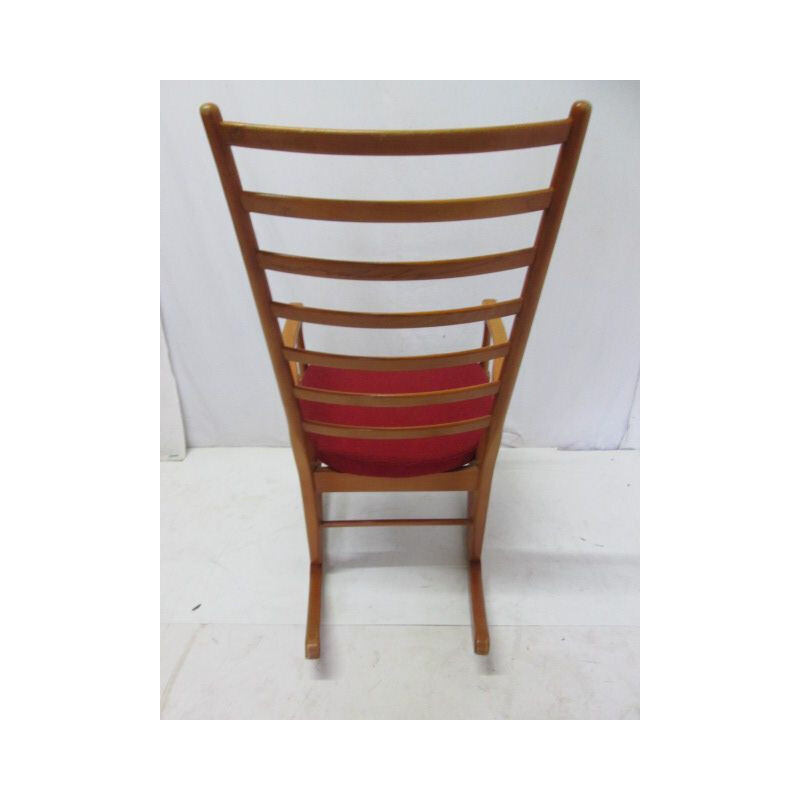 Vintage Danish rocking chair beech