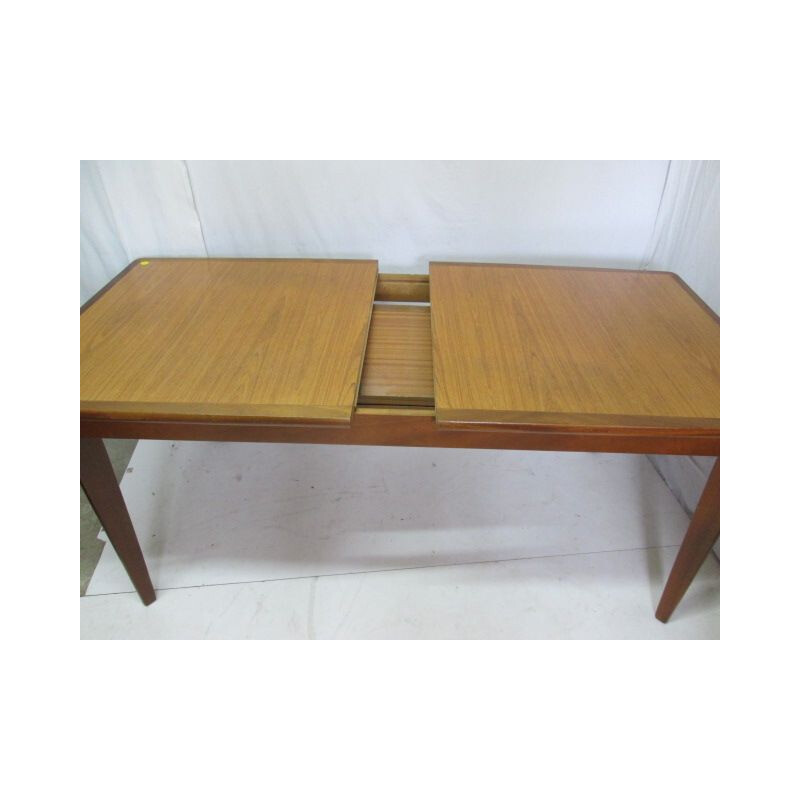 Vintage extendable dining table in teak