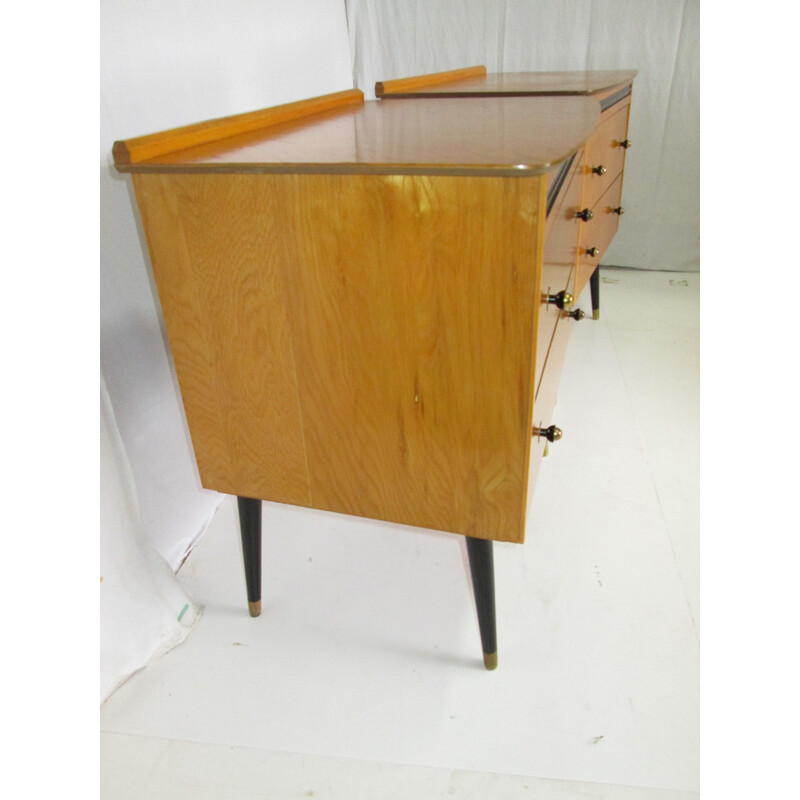 Set of 2 vintage night stands in oakwood