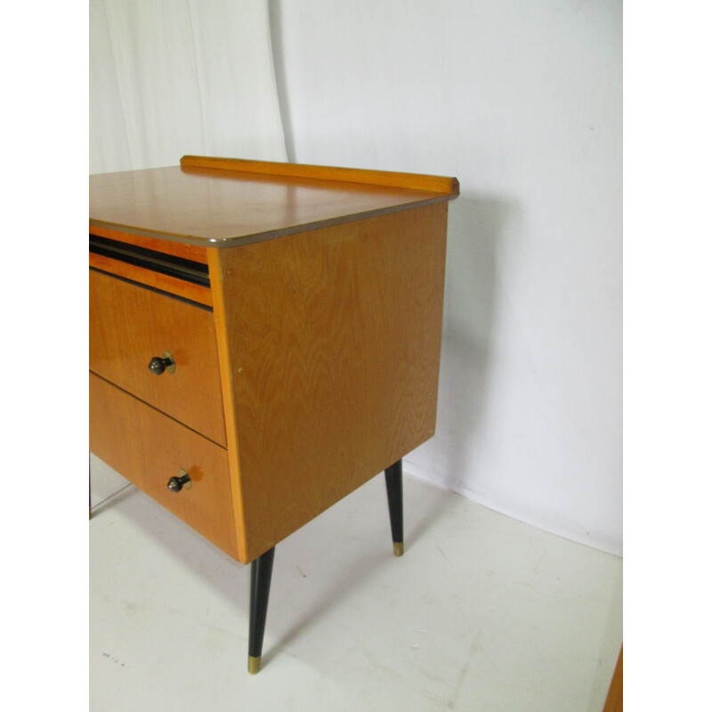 Set of 2 vintage night stands in oakwood