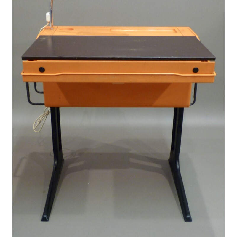 Adjustable desk in wood, metal and plastic, Luigi COLANI, edition Flototto - 1970s
