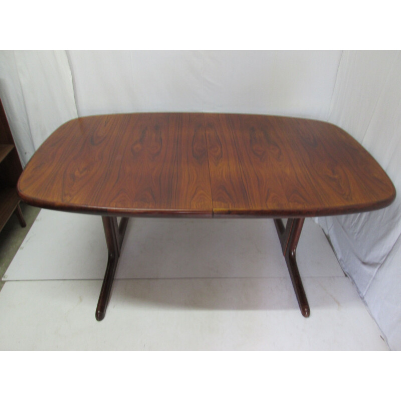 Vintage oval dining table in teak