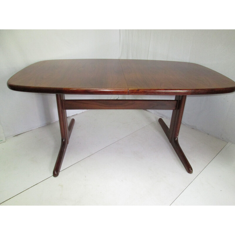 Vintage oval dining table in teak