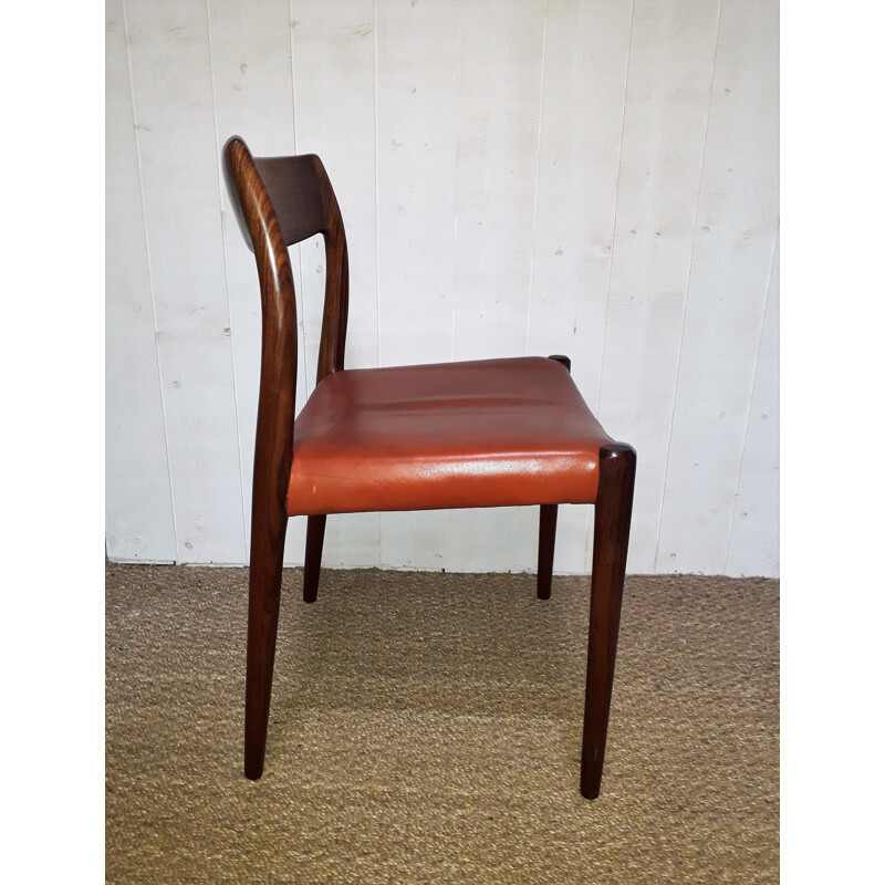 Set of 4 Scandinavian chairs in rosewood by Niels Möller