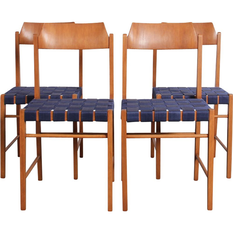 Set of 4 vintage chairs by Irena Zmudzinska, Poland 1960