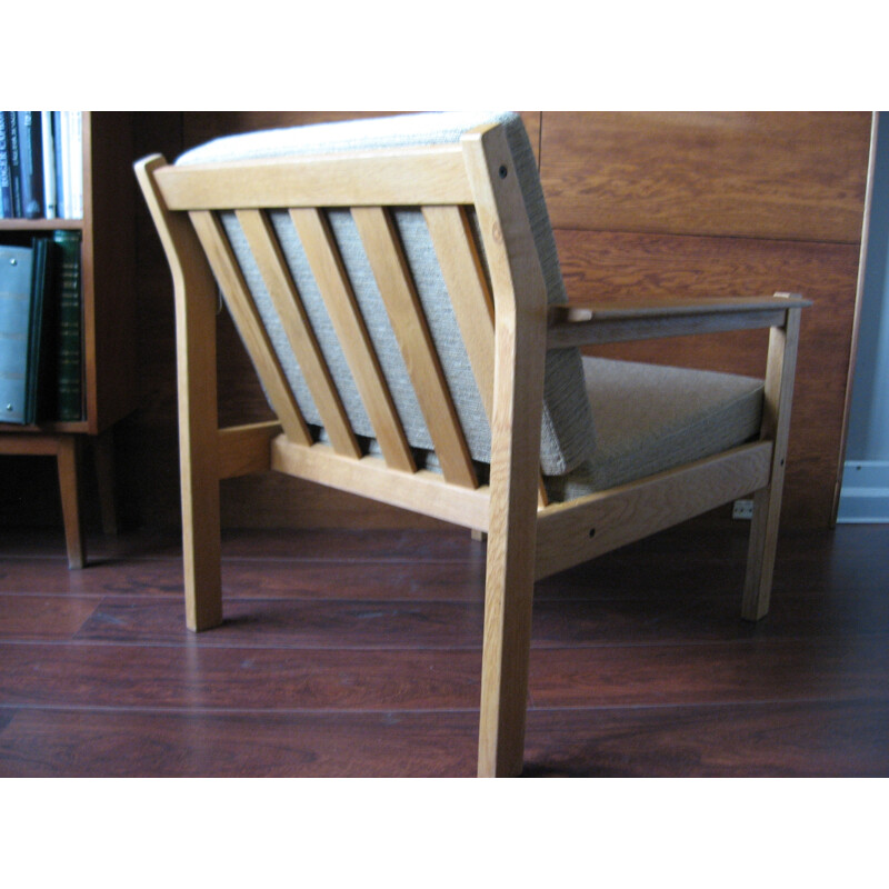 Pair of Danish armchairs in light oak - 1960s