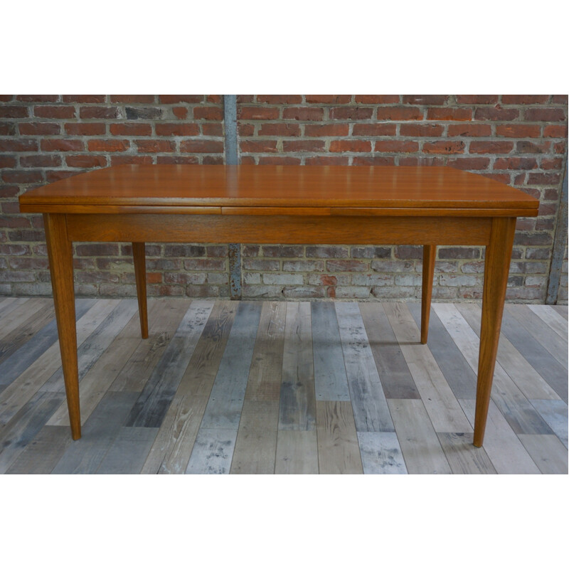 Teak dining table, Johannes Andersen for Samcom 1960s