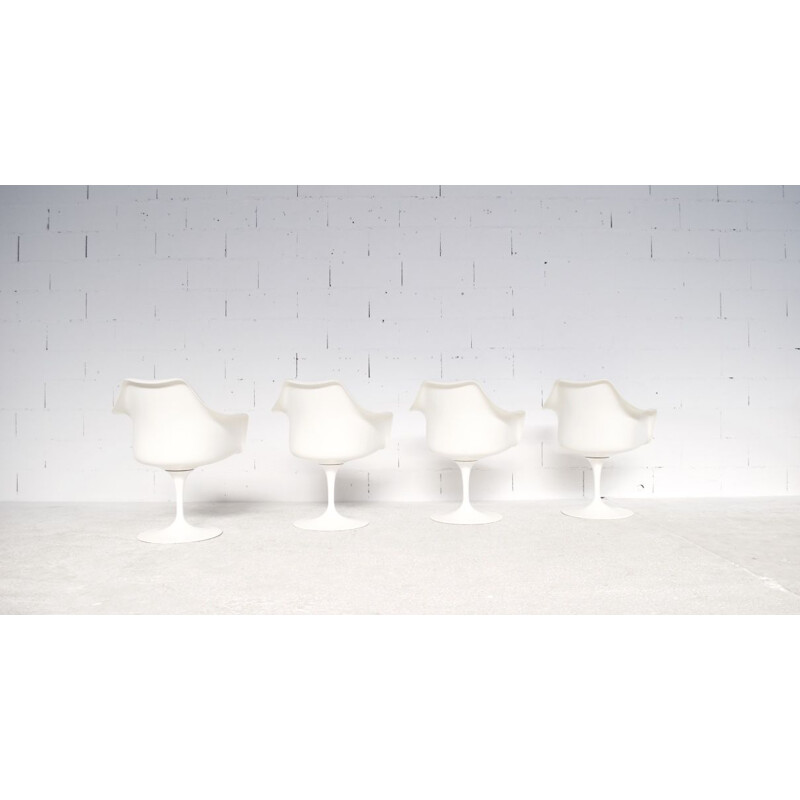 4 vintage chairs Tulip by Eero Saarinen Knoll 1970