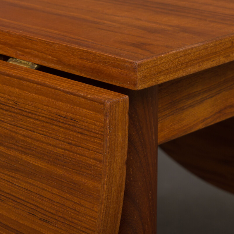 Vintage dining extension table in teak 1960