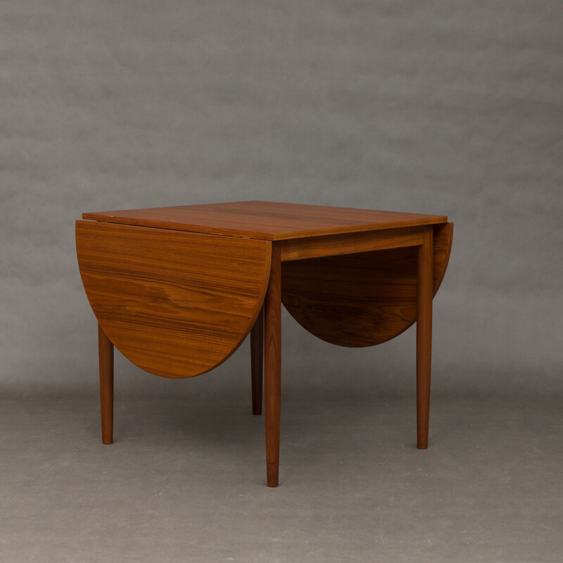 Vintage dining extension table in teak 1960