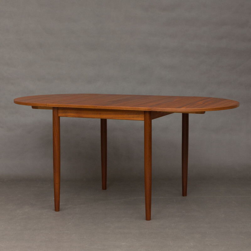 Vintage dining extension table in teak 1960